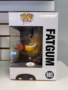 Funko Pop Fatgum [Shared Sticker] (Autographed By Kyle Hebert With Quote And JSA Authentication)