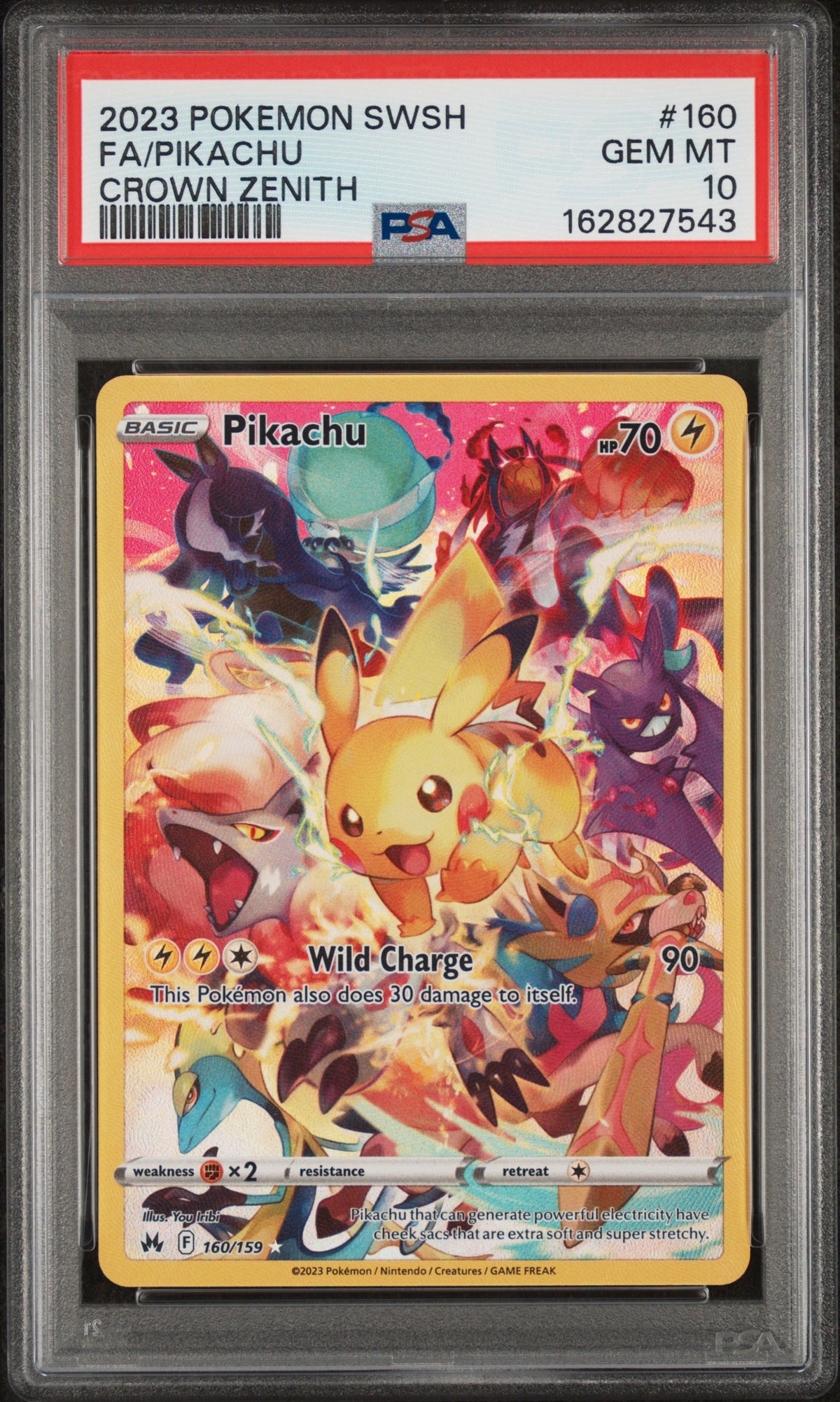 PSA 10 Pikachu #160 [Crown Zenith]