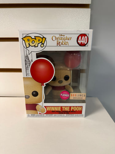 Funko Pop Winnie the Pooh (with Red Balloon) (Flocked)