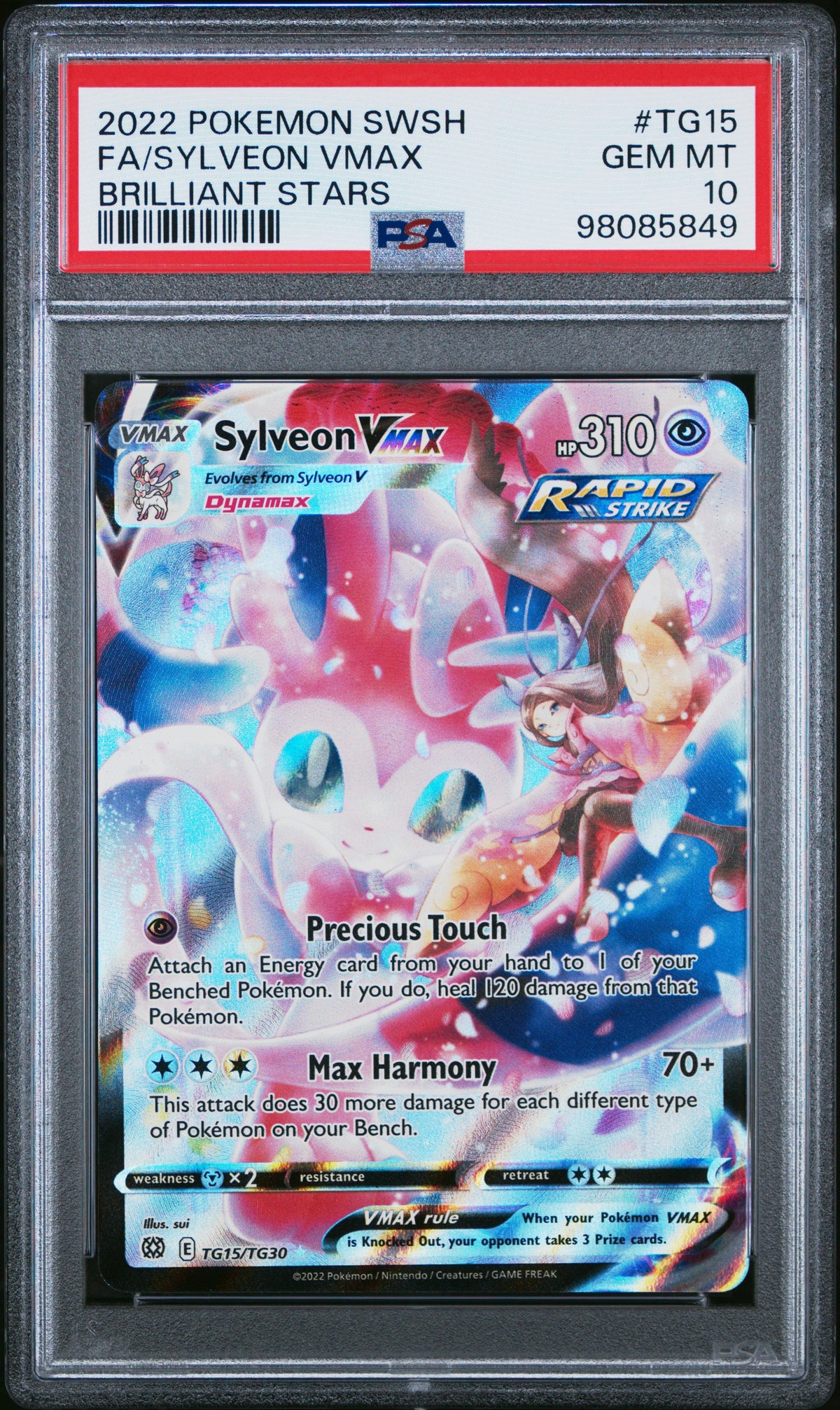 PSA 10 Sylveon VMAX [Brilliant Stars Trainer Gallery]