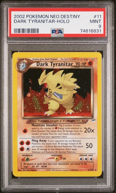 PSA 9 Dark Tyranitar (Holo) [Neo Destiny]