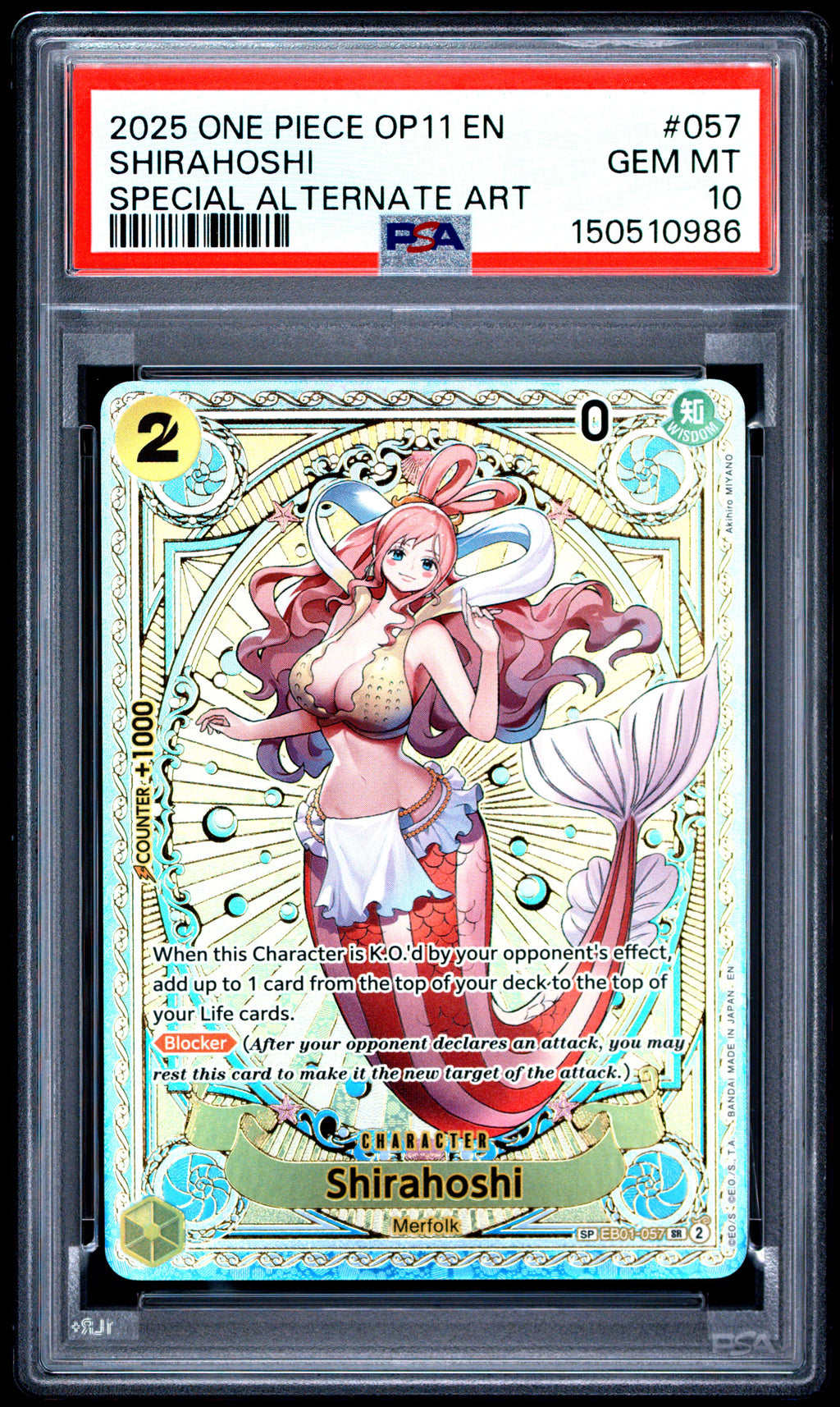 PSA 10 Shirahoshi (SP) [Fist of Divine Speed]
