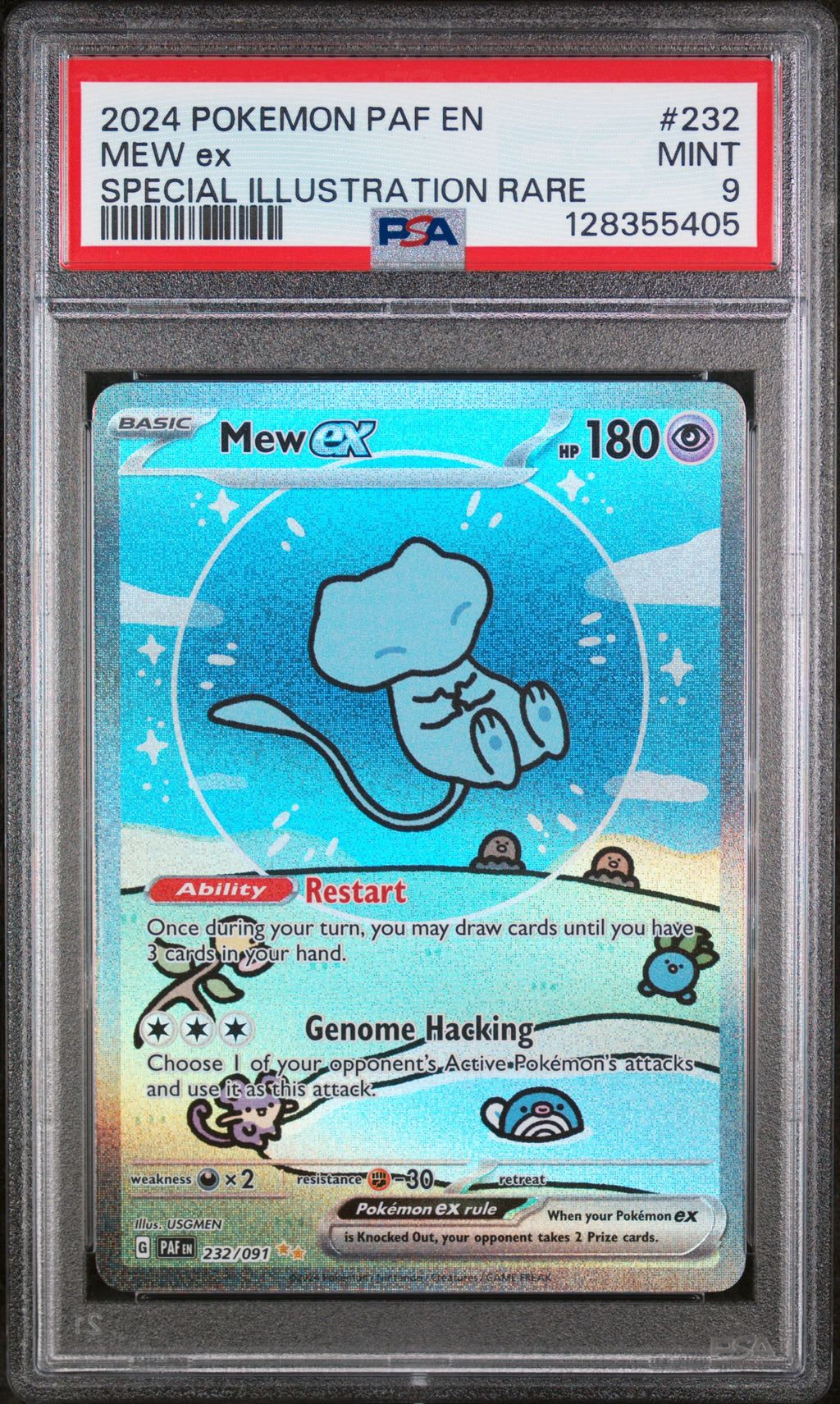 PSA 9 Mew ex (Special Illustration Rare) [Paldean Fates]