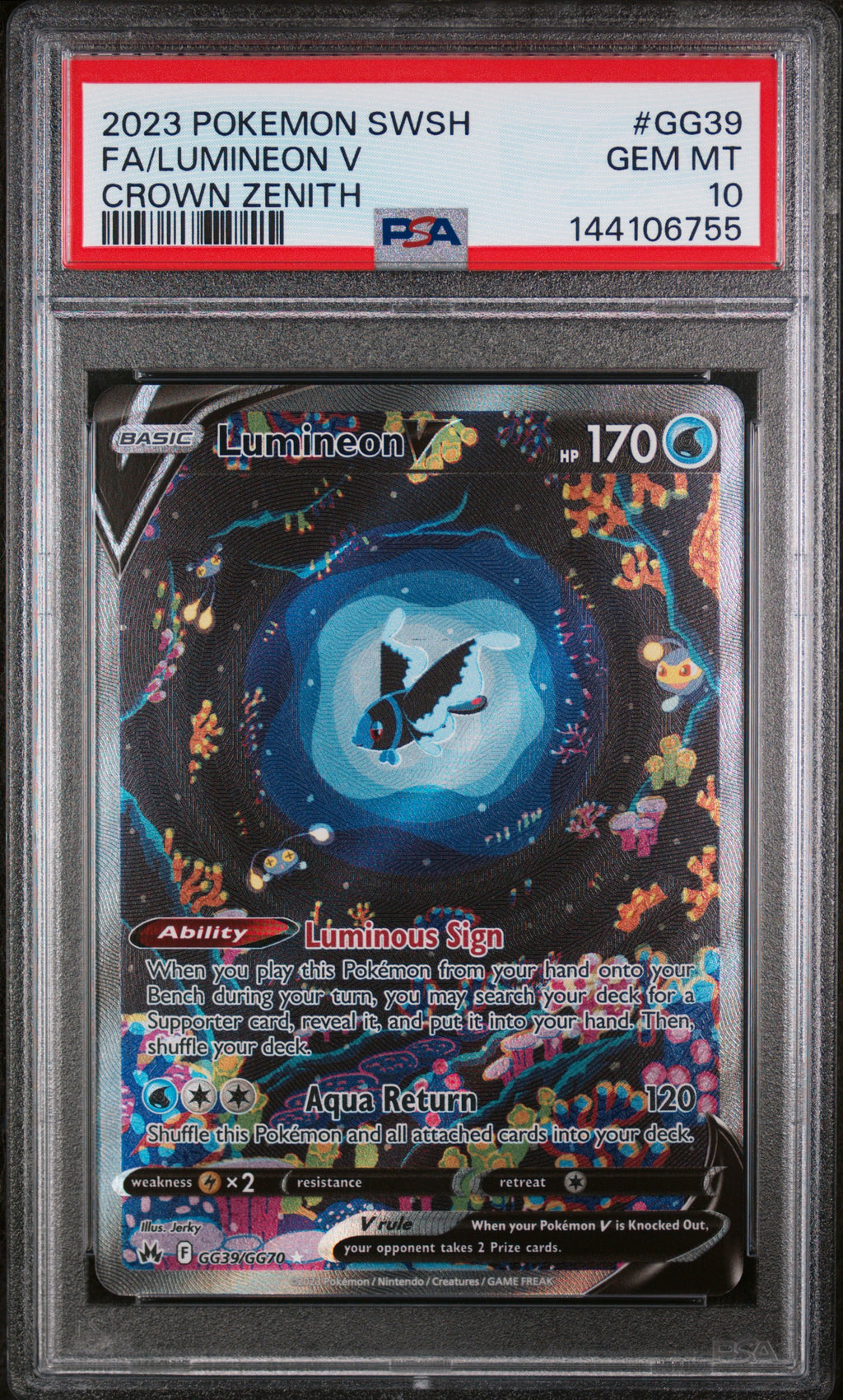 PSA 10 Lumineon V #GG39 [Crown Zenith Galarian Gallery]