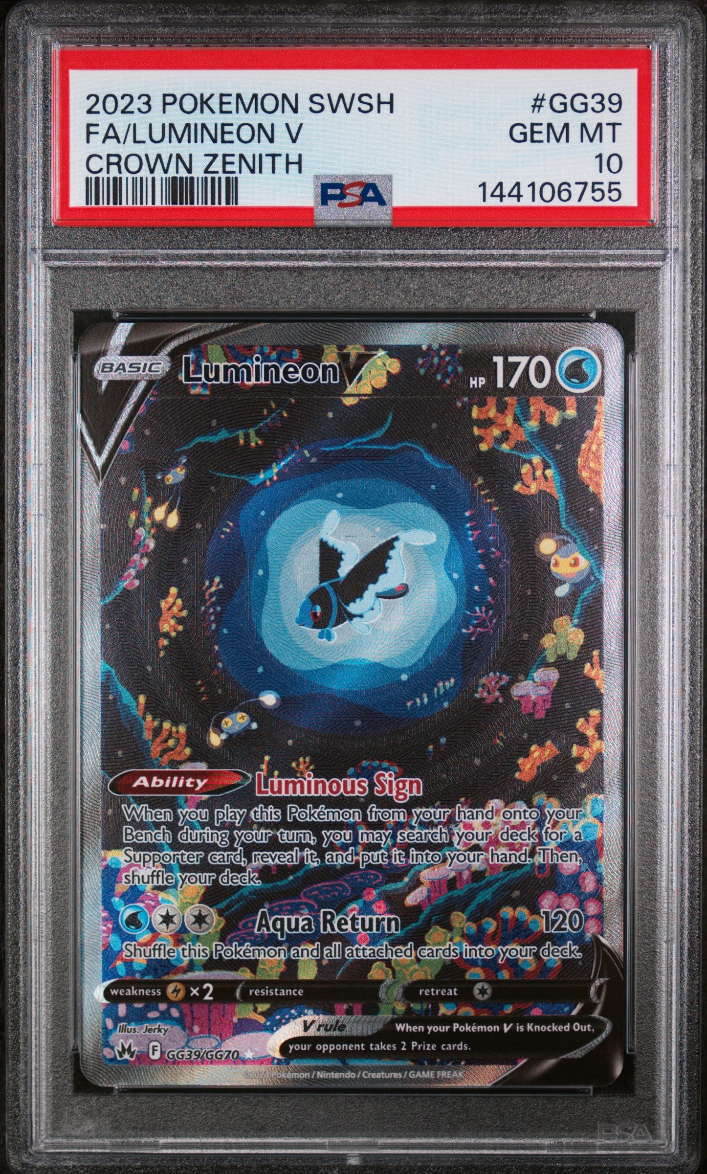 PSA 10 Lumineon V #GG39 [Crown Zenith Galarian Gallery]