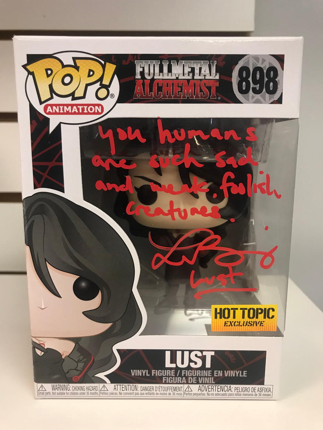 Funko Pop Lust (Autographed By Laura Bailey With Quote And JSA Certification)