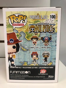 Funko Pop Portgas D. Ace (Autographed By Travis Willingham With Quote And JSA Certification)