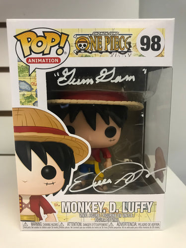 Funko Pop Luffy (Autographed By Erica Schroder With Quote And JSA Certification)