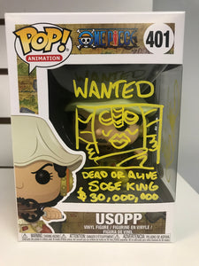 Funko Pop Usopp (Autographed By Sonny Strait With Quote, Sketch, And JSA Certification)