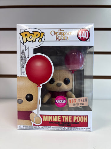 Funko Pop Winnie the Pooh (with Red Balloon) (Flocked)