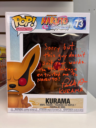Funko Pop Kurama (Standard | Autographed With JSA Authentication And Quote)