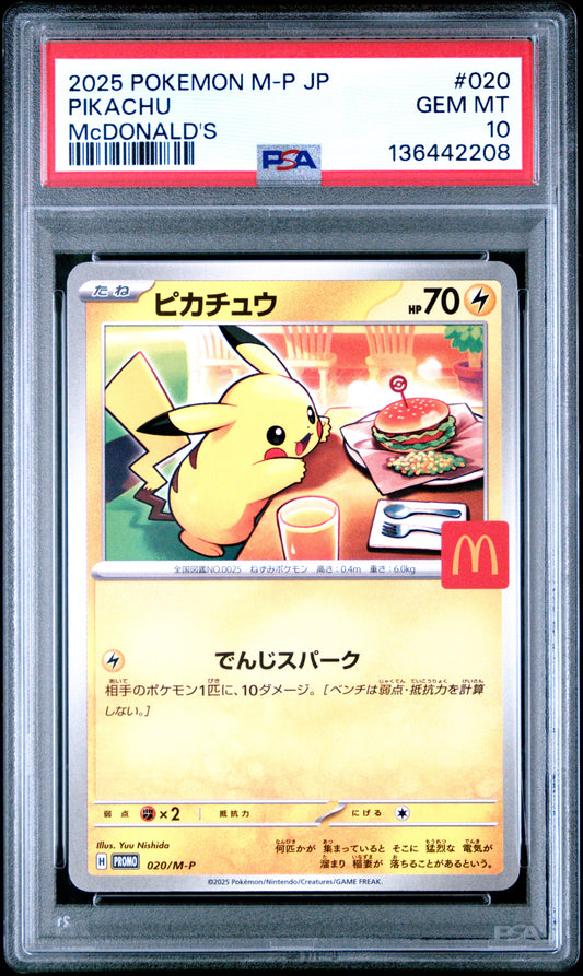 PSA 10 Japanese Pikachu #020 [SV-P Promo]
