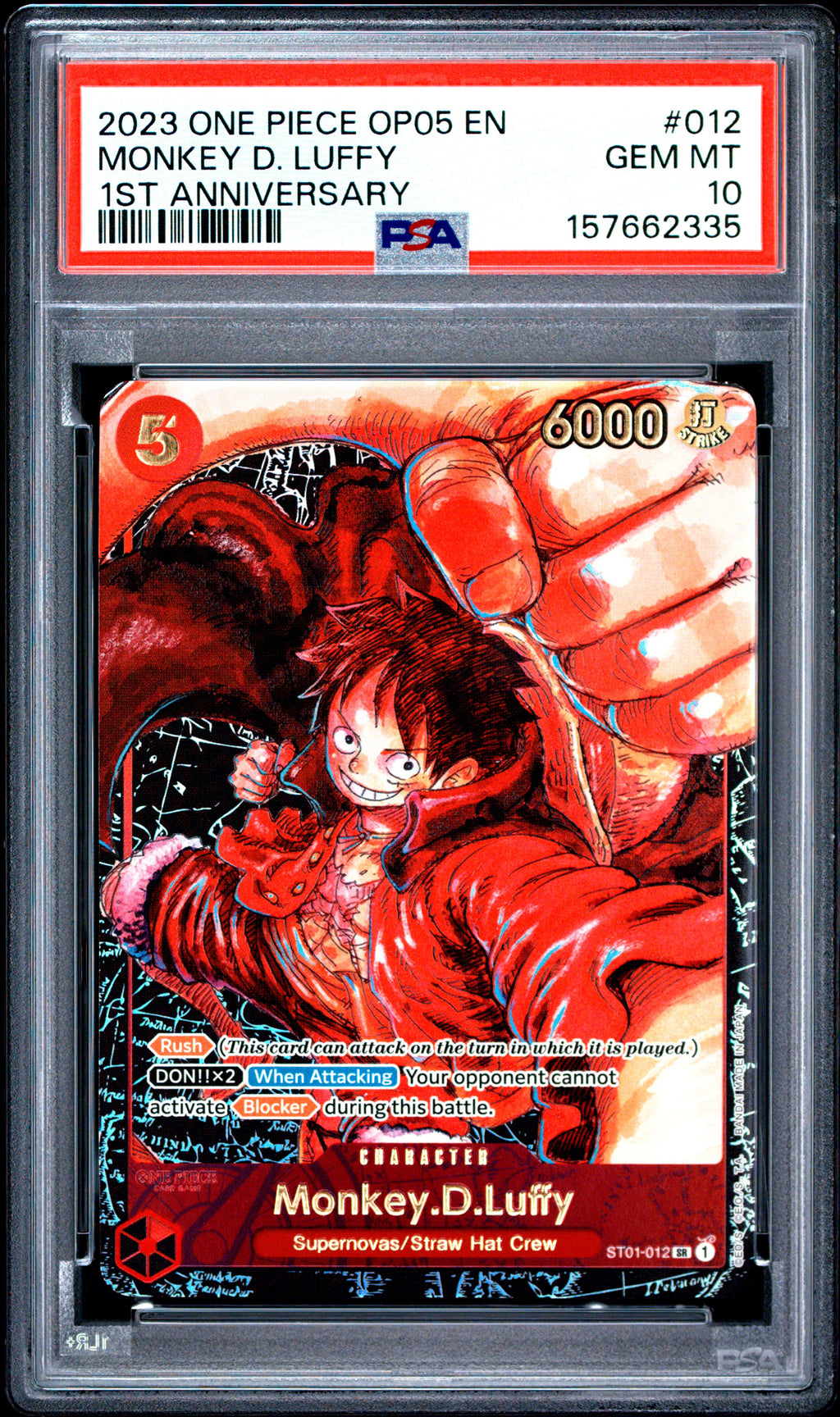 PSA 10 Monkey.D.Luffy #012 [Awakening of The New Era]