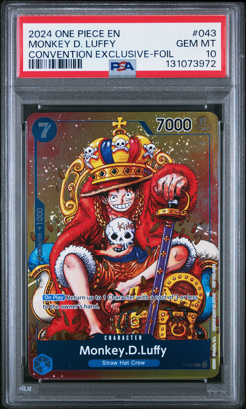 PSA 10 Monkey.D.Luffy (Foil) [Convention Exclusive]