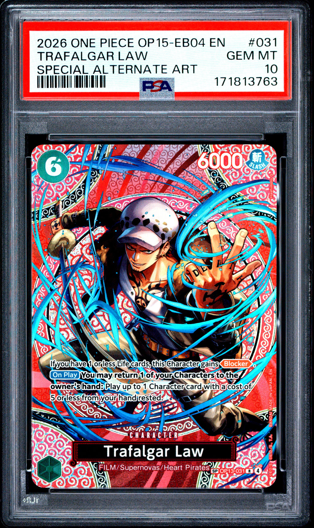 PSA 10 Trafalgar Law (SP) [Adenture On Kami's Island]