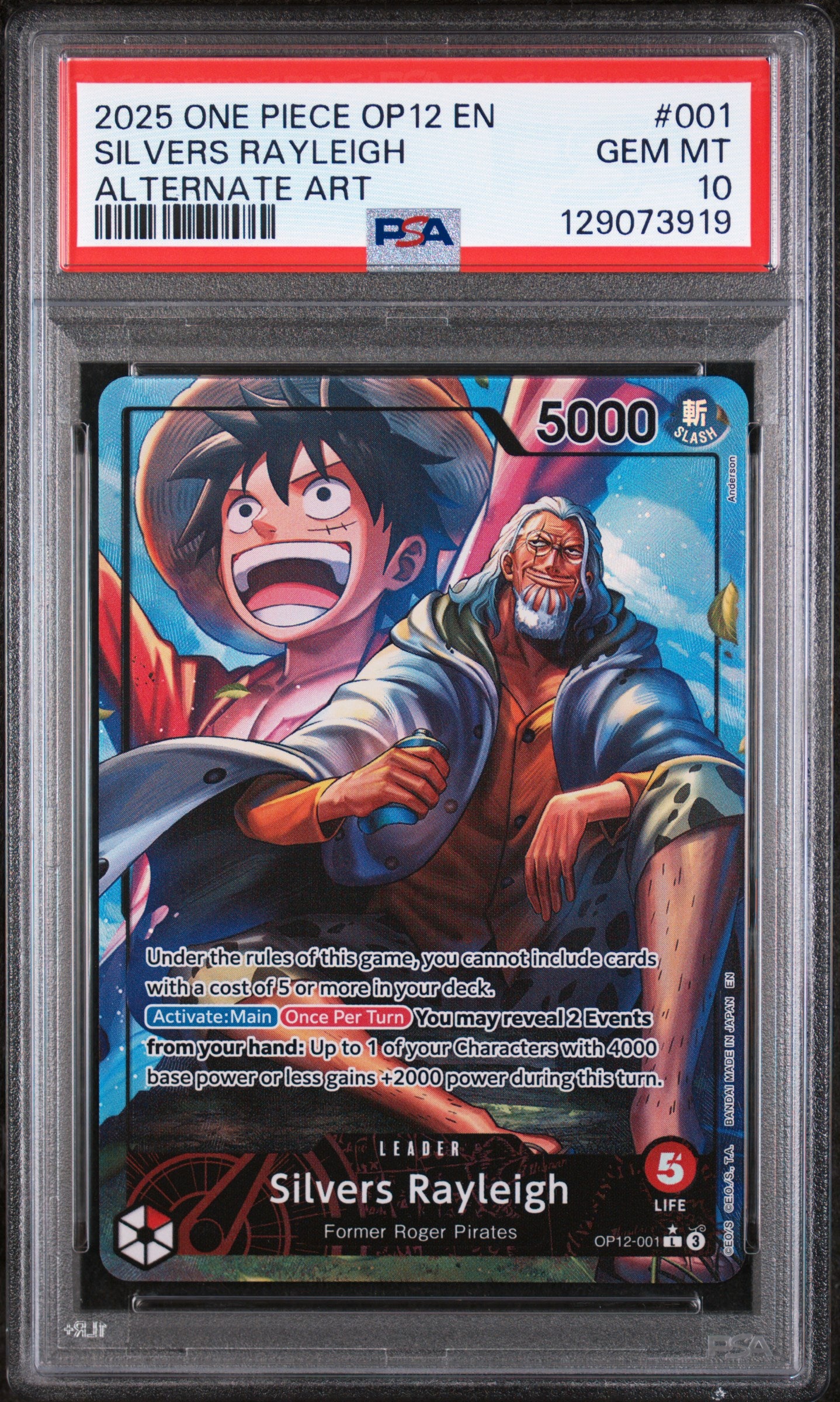 PSA 10 Silvers Rayleigh (Alternate Art) [Legacy of The Master]
