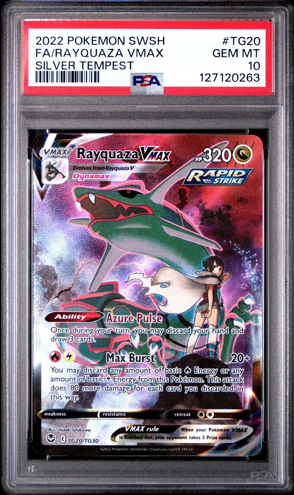 PSA 10 Rayquaza Vmax #TG20 [Silver Tempest Trainer Gallery]