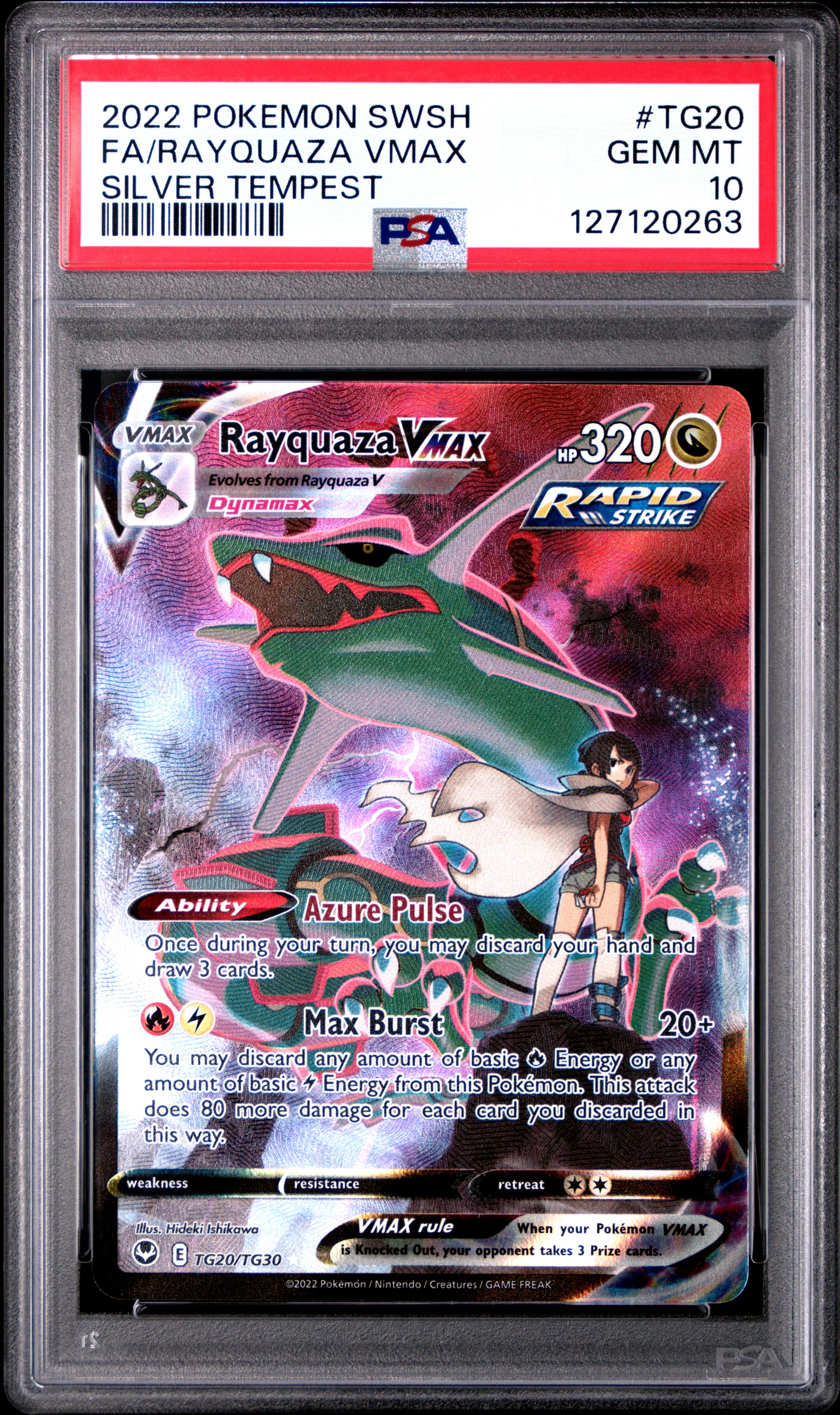 PSA 10 Rayquaza Vmax #TG20 [Silver Tempest Trainer Gallery]