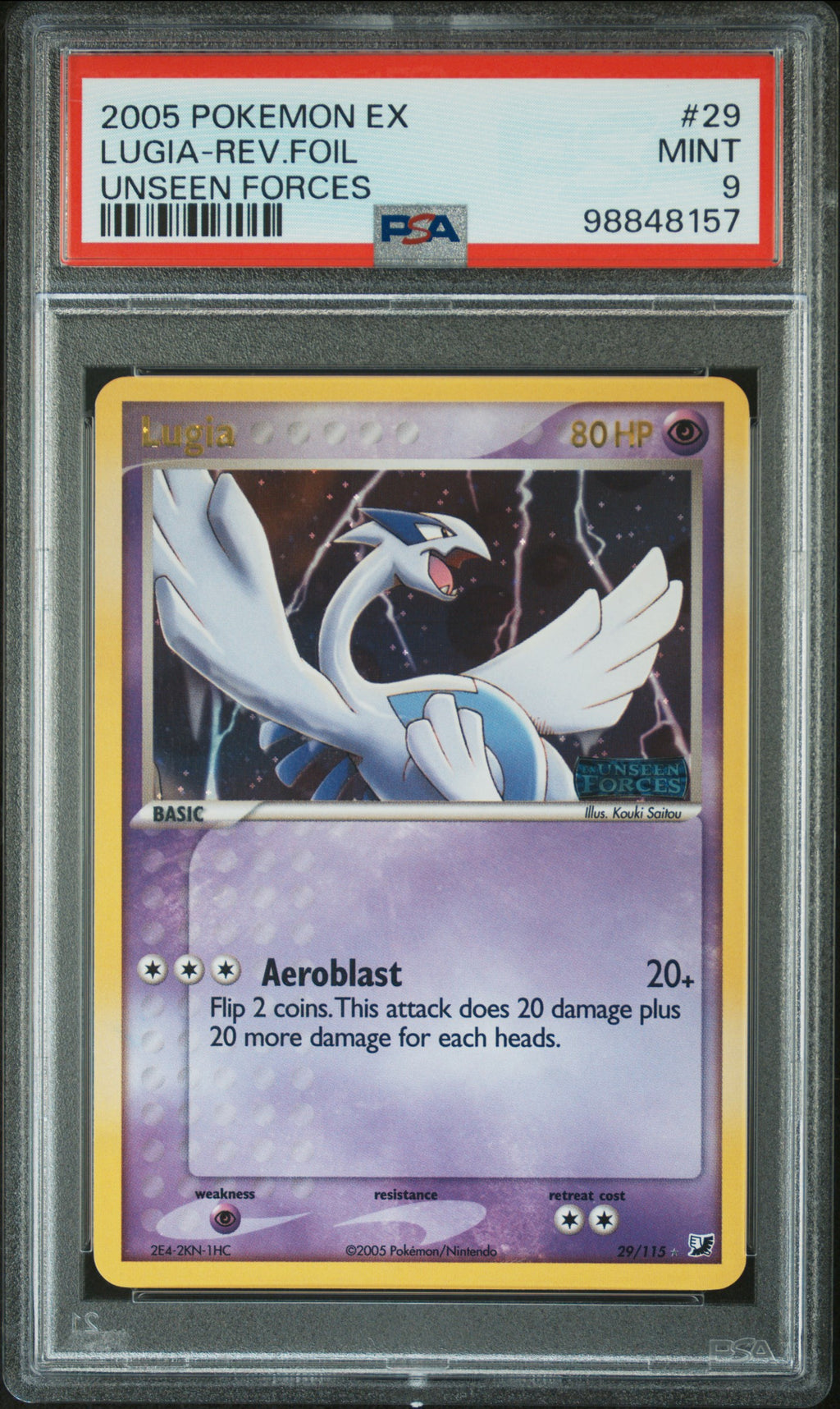 PSA 9 Lugia #29 (Reverse Holo) [Unseen Forces]