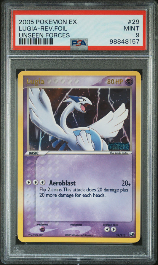 PSA 9 Lugia #29 (Reverse Holo) [Unseen Forces]