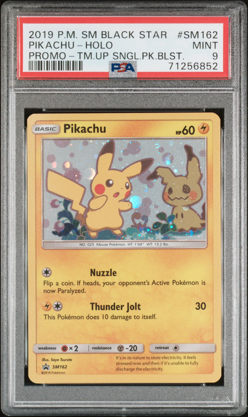 PSA 9 Pikachu #SM162 [SM Promos]