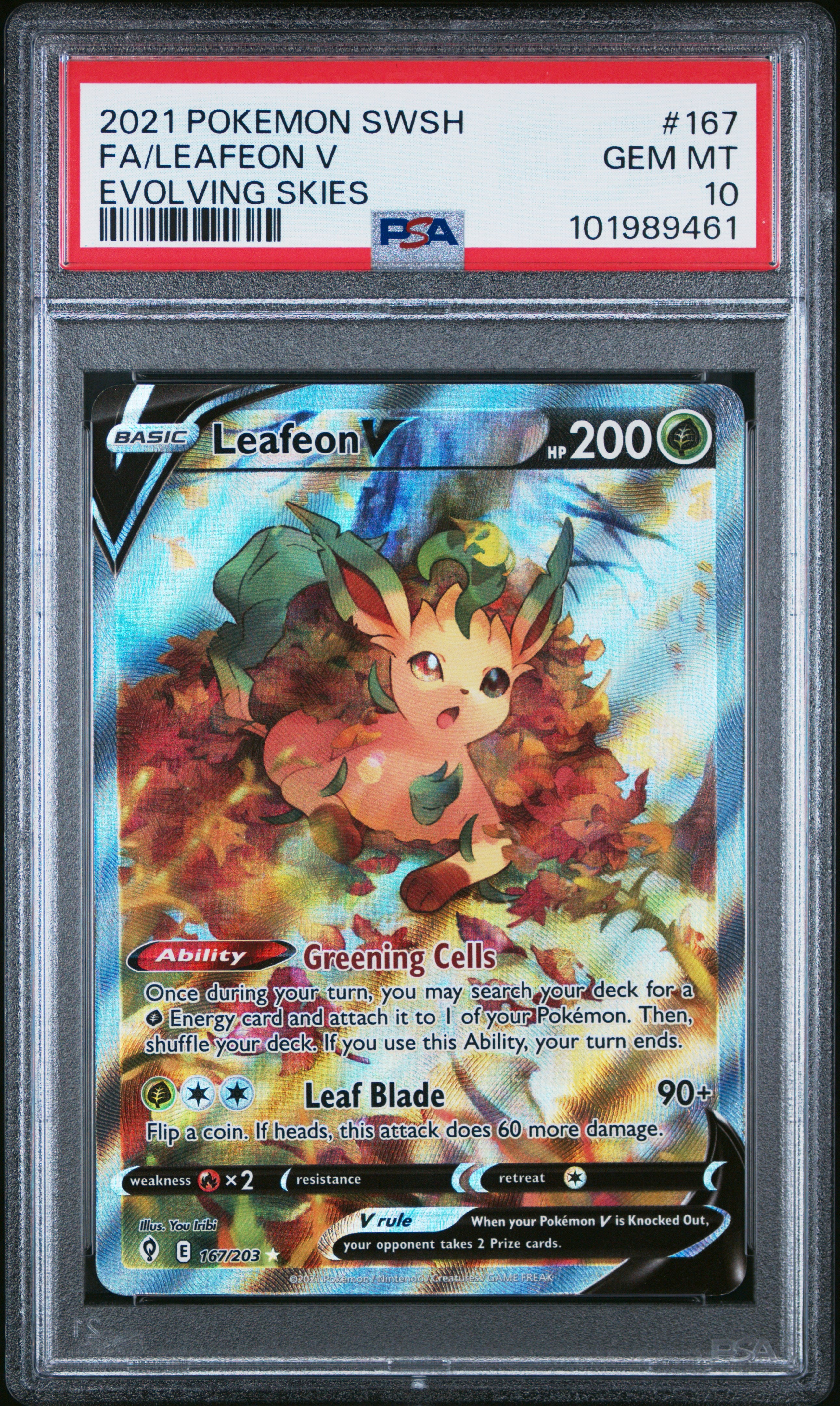 PSA 10 Leafeon V (Alternate Full Art) [Evolving Skies]
