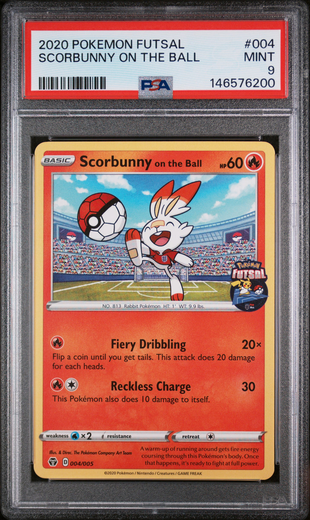 PSA 9 Scorbunny On The Ball [Futsal Promos]