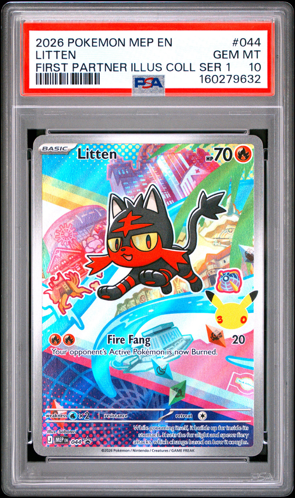 PSA 10 Litten #044 [Illustration Partner Series 1]