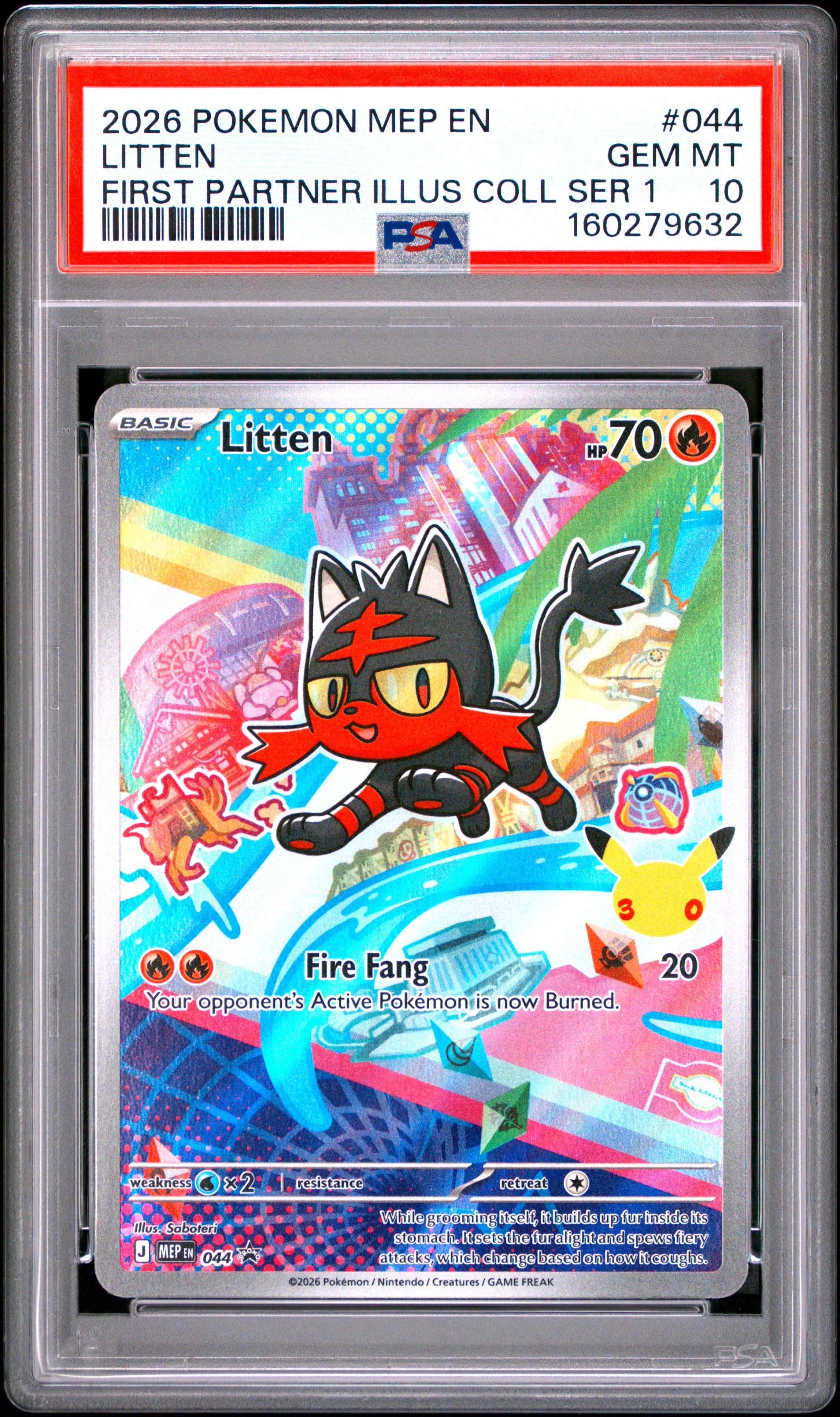 PSA 10 Litten #044 [Illustration Partner Series 1]