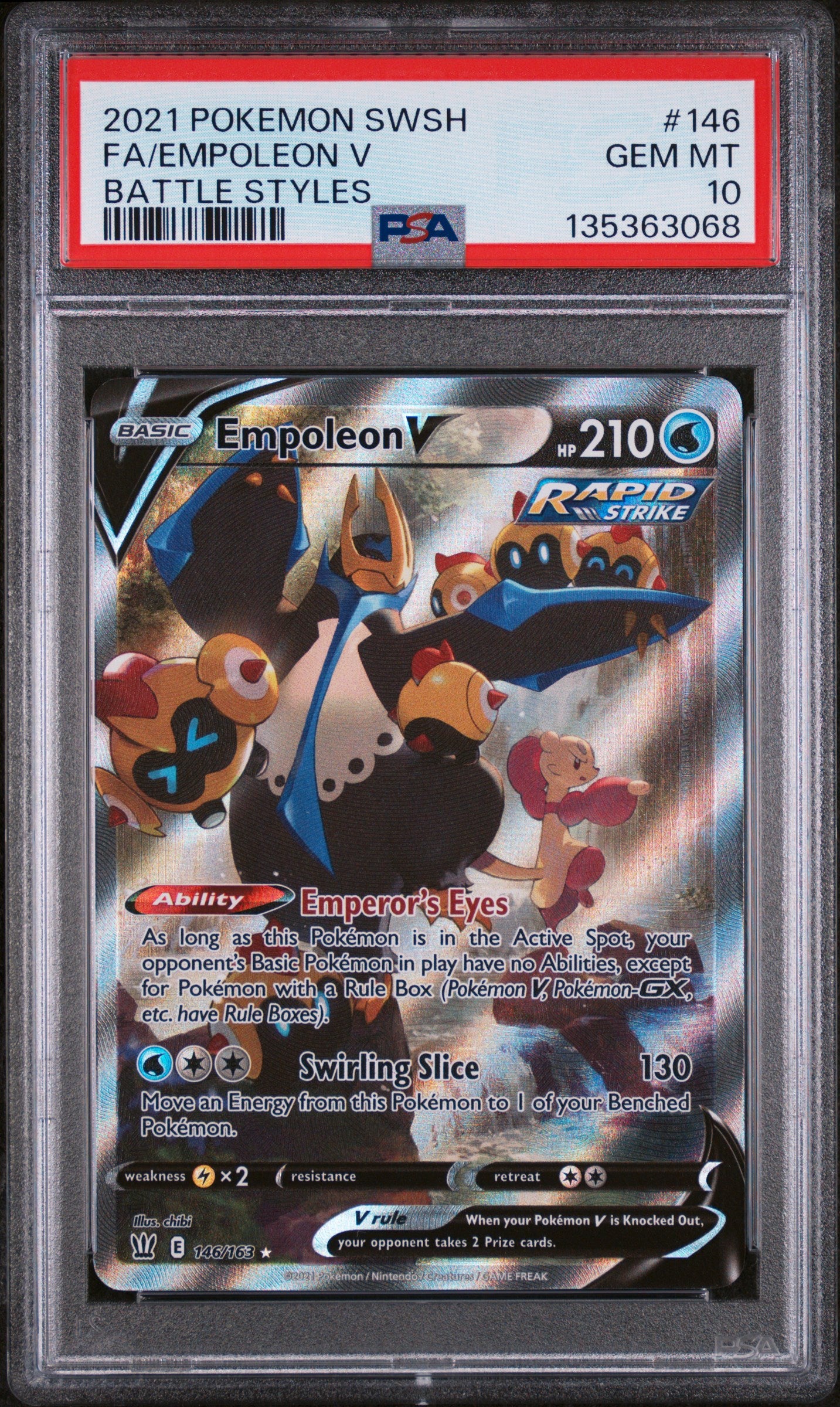 PSA 10 Empoleon V (Alternate Full Art) [Battle Styles]