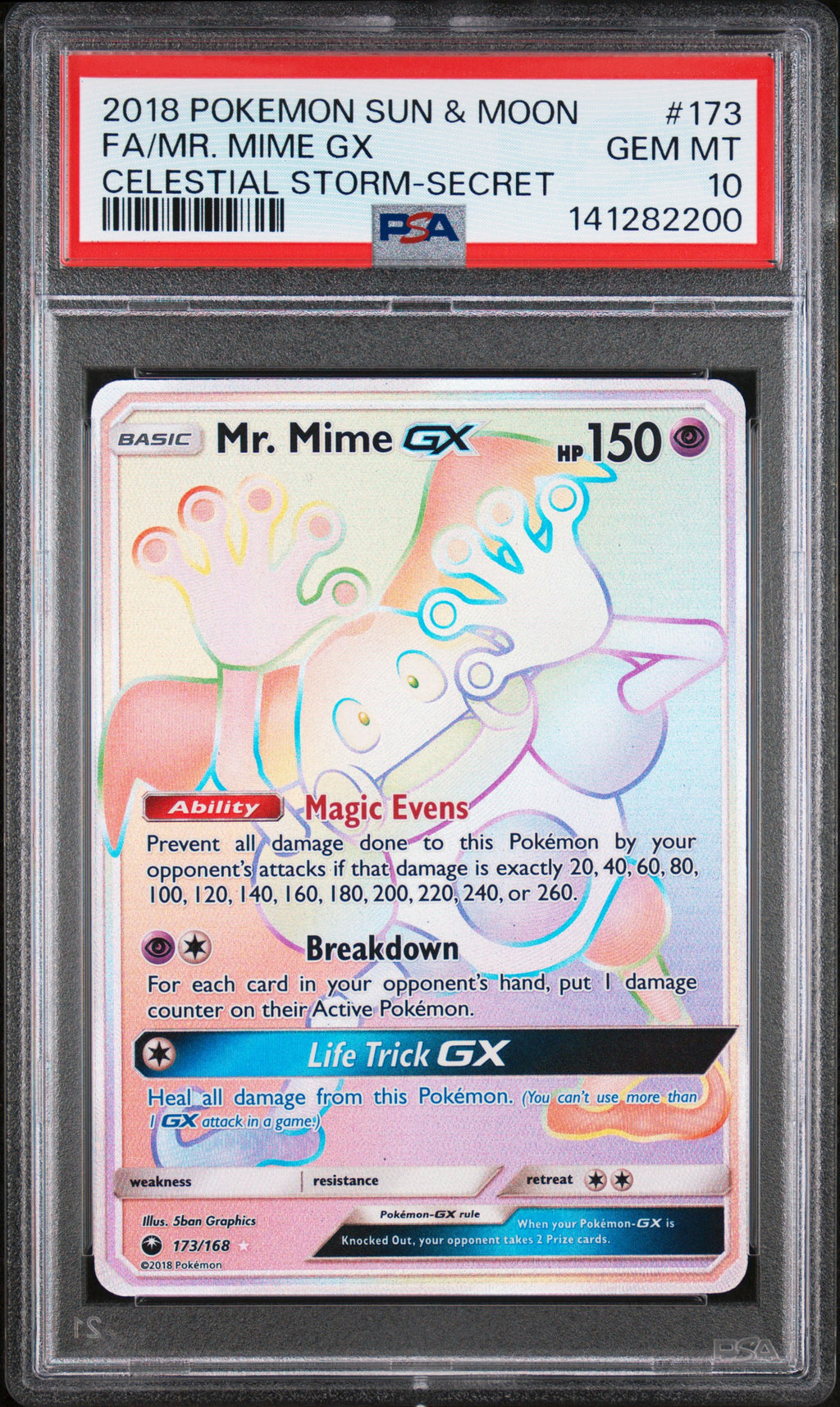 PSA 10 Mr Mime GX #173 (Secret) [Celestial Storm]