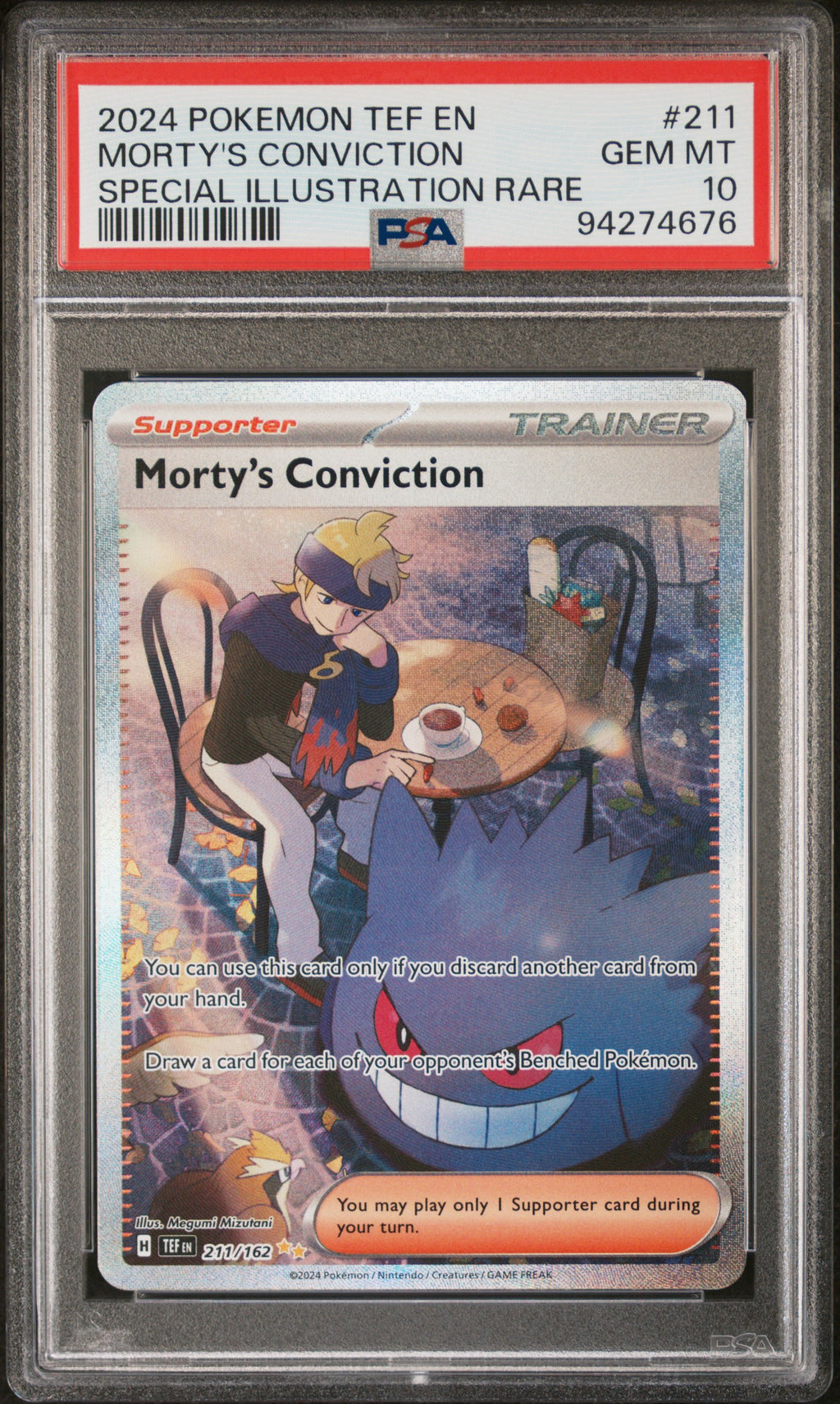 PSA 10 Morty Conviction #211 (Special Illustration Rare) [Temporal Forces]