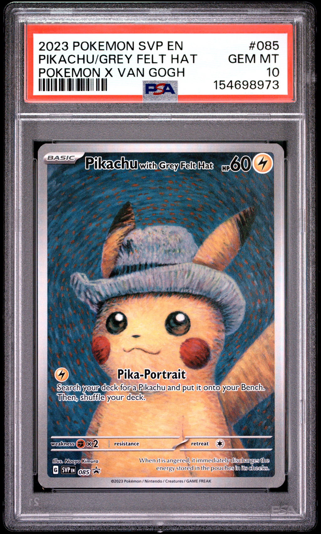 PSA 10 Pikachu With Grey Felt Hat [SV Promo]