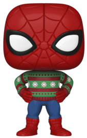 Funko Pop Spider-Man with Ugly Sweater (Holiday) [Box Condition 8/10]