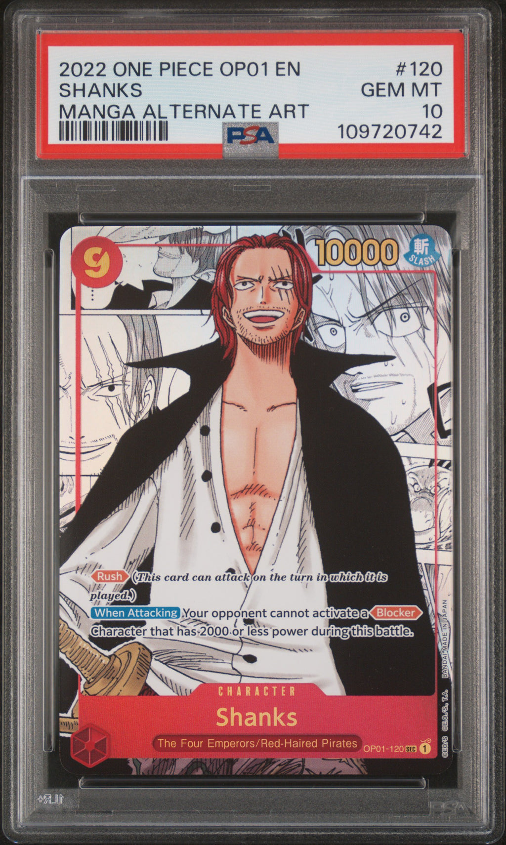 PSA 10 Shanks (Manga) [Romance Dawn]