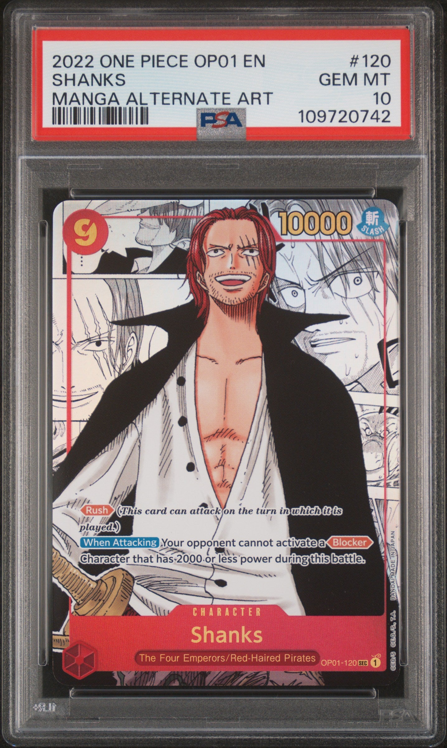 PSA 10 Shanks (Manga) [Romance Dawn]