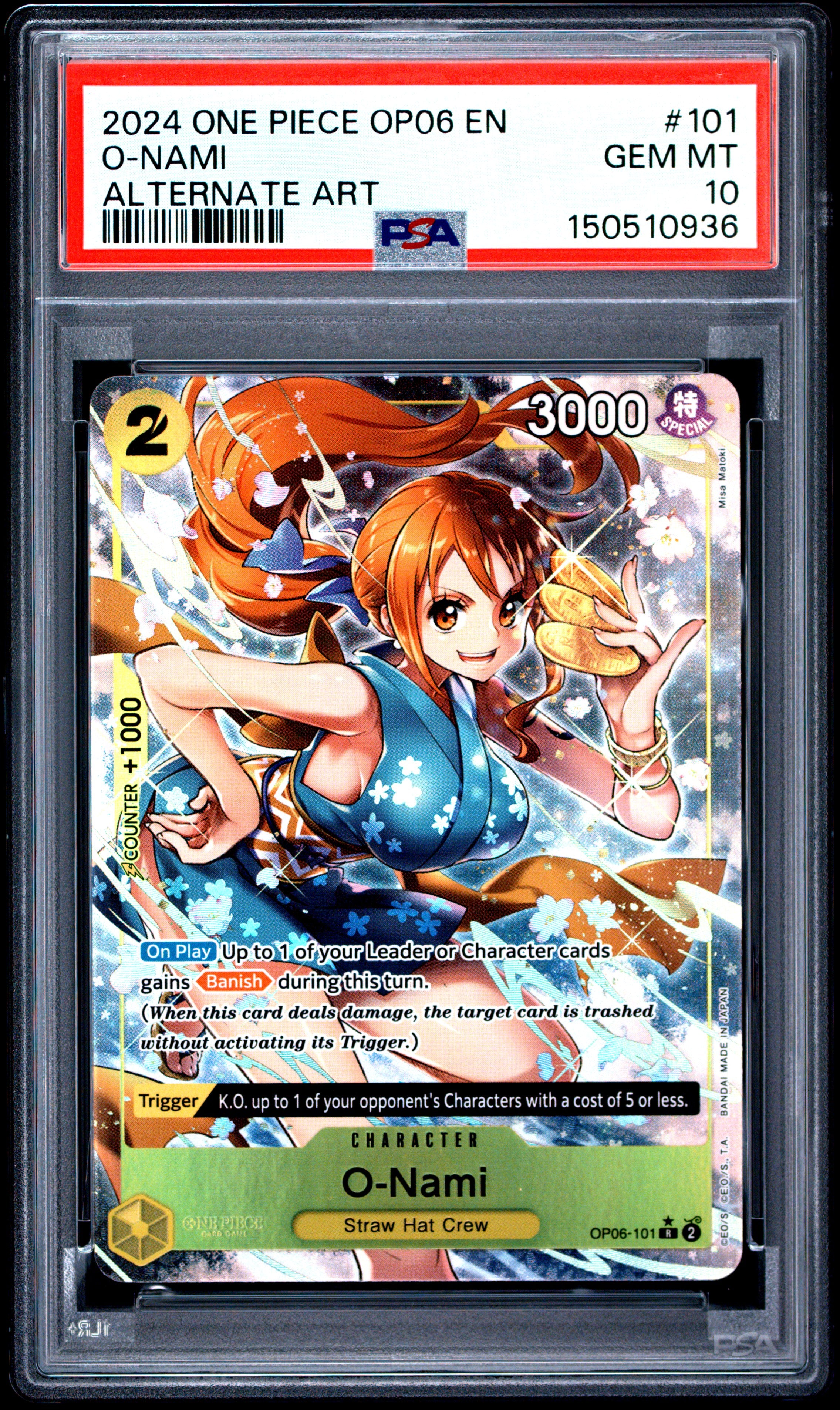 PSA 10 Nami (Alternate Art) [Wings of The Captain]