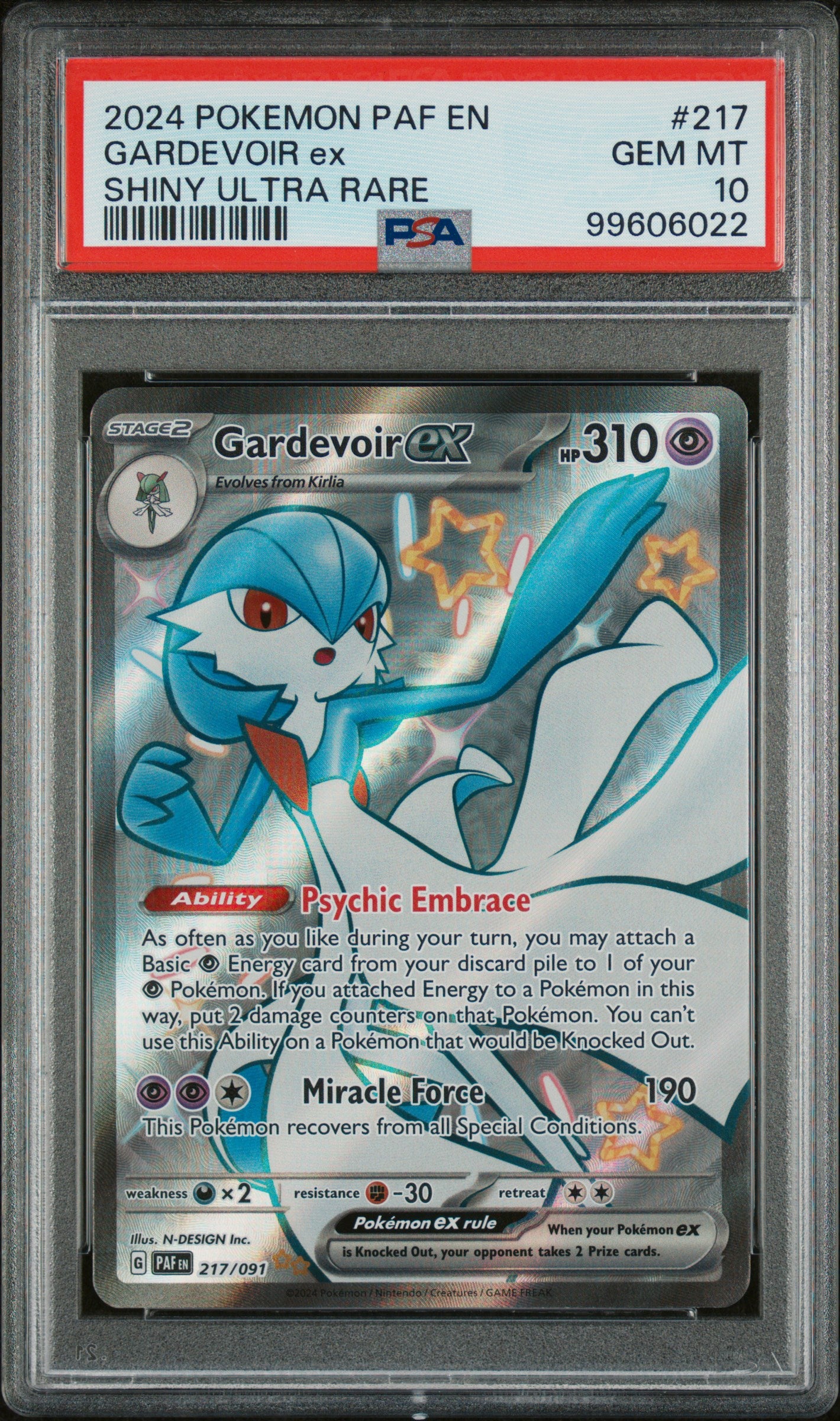 PSA 10 Gardevoir ex #217 [Paldean Fates]