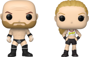 Funko Pop Triple H and Ronda Rousey [Box Condition 8/10]