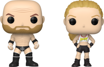 Funko Pop Triple H and Ronda Rousey [Box Condition 8/10]