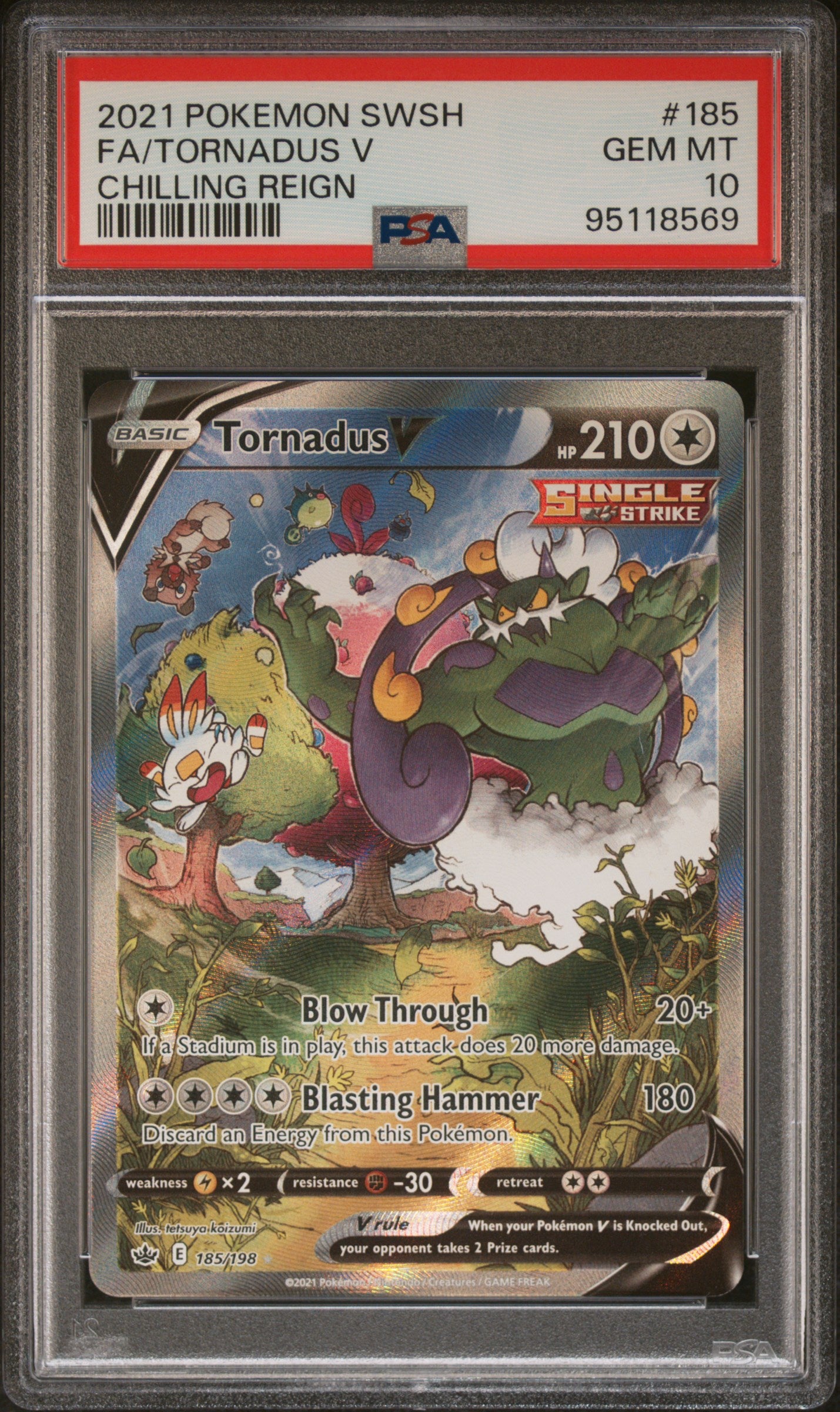 PSA 10 Tornadus V (Alternate Full Art) [Chilling Reign]