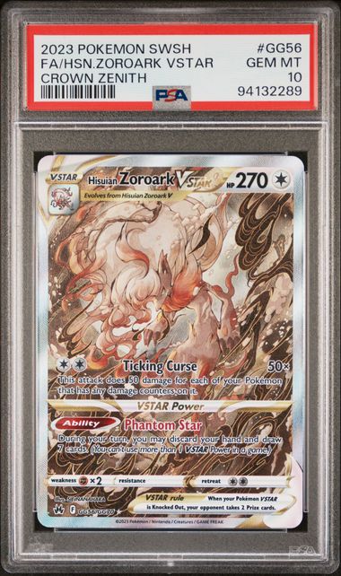 PSA 10 Hisuian Zoroark Vstar (Galarian Gallery) [Crown Zenith]