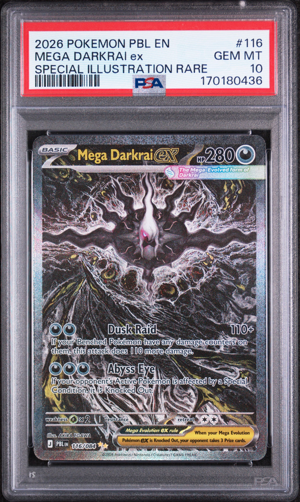 PSA 10 Mega Darkrai ex [Pitch Black]