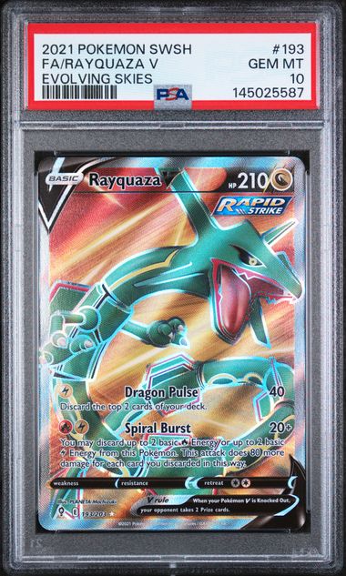 PSA 10 Rayquaza V (Full Art) [Evolving Skies]