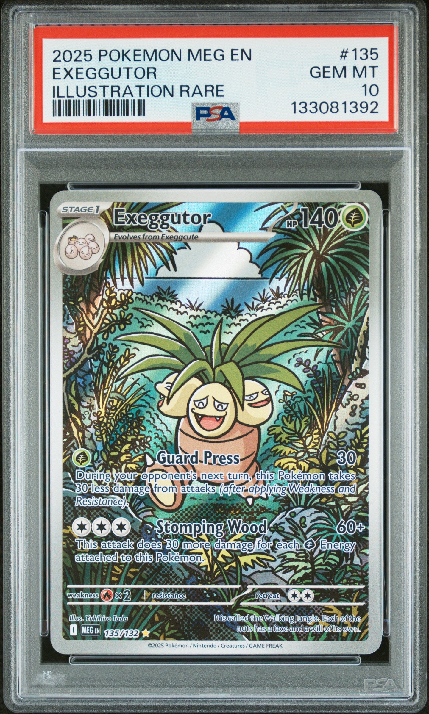 PSA 10 Exeggutor #135 (Illustration Rare) [Mega Evolution]