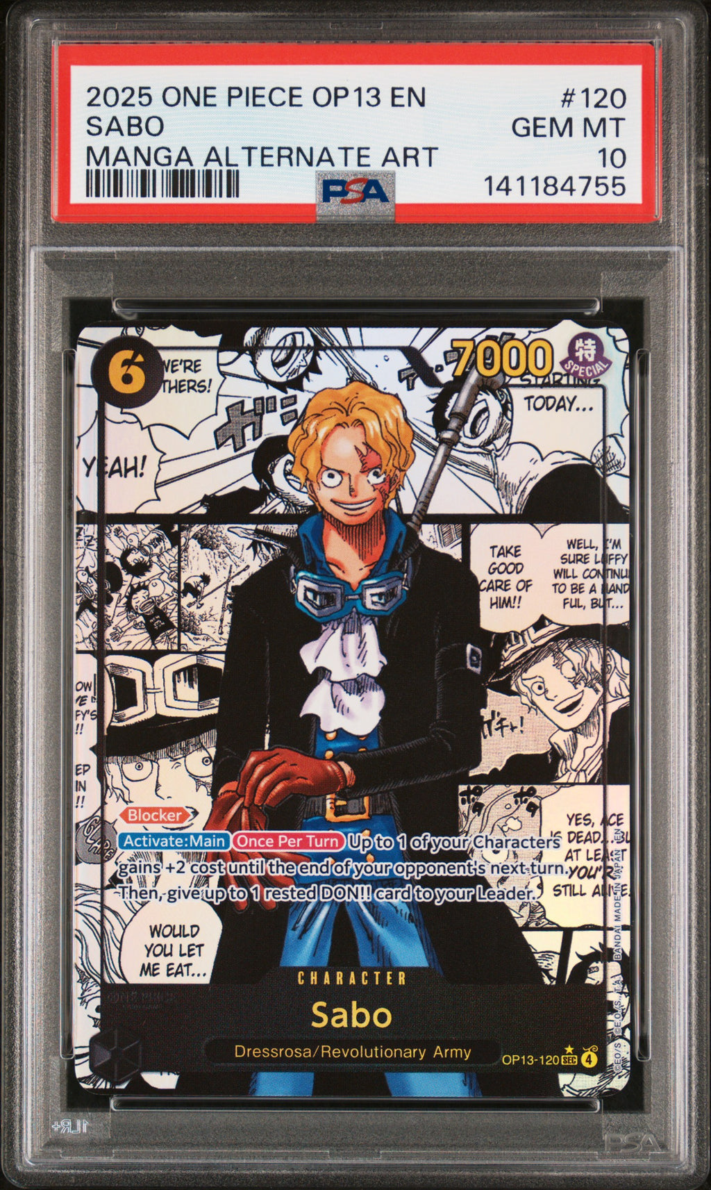 PSA 10 Sabo (Manga) [Carrying On His Will]