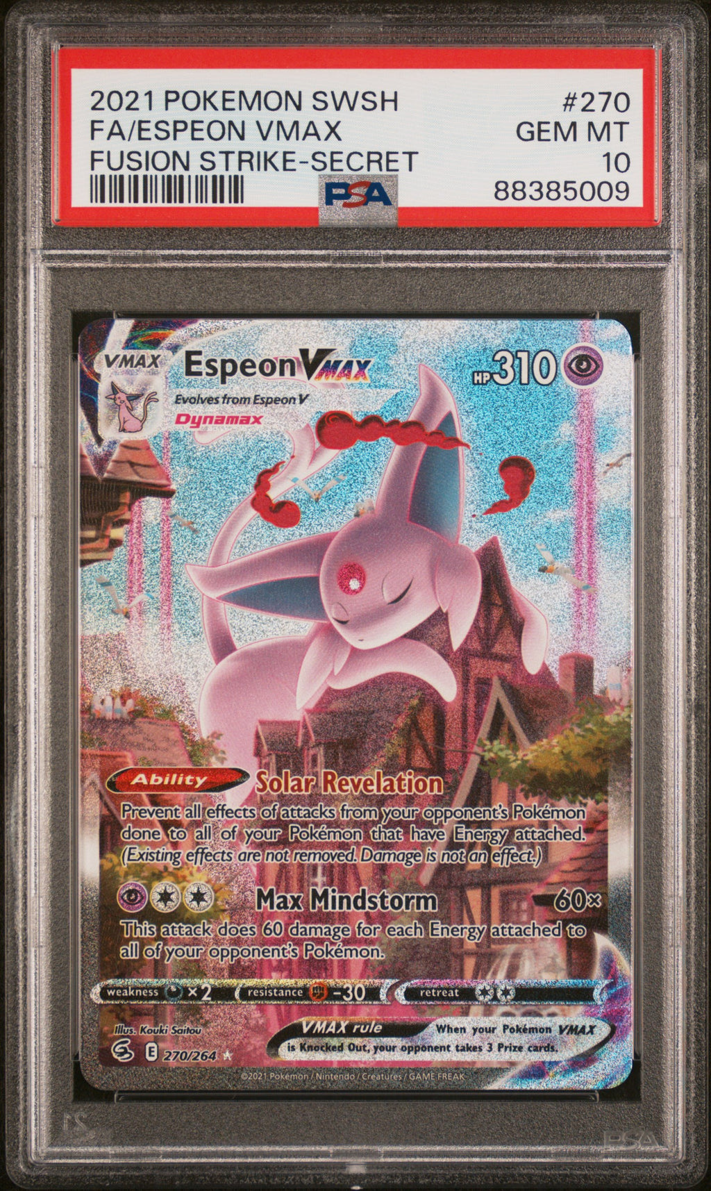 PSA 10 Espeon Vmax #270 (Alternate Art) [Fusion Strike]