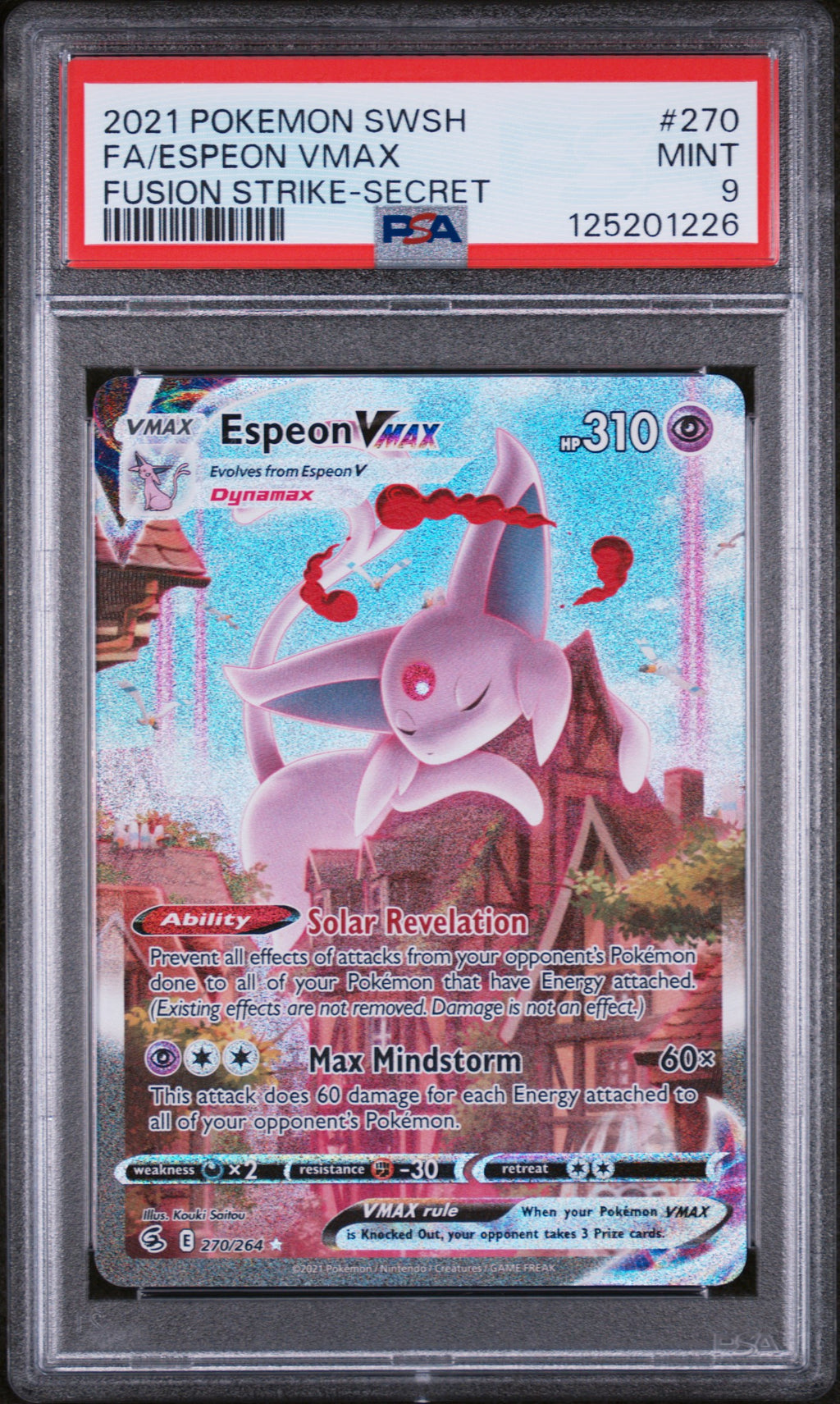 PSA 9 Espeon Vmax #270 (Alternate Art) [Fusion Strike]