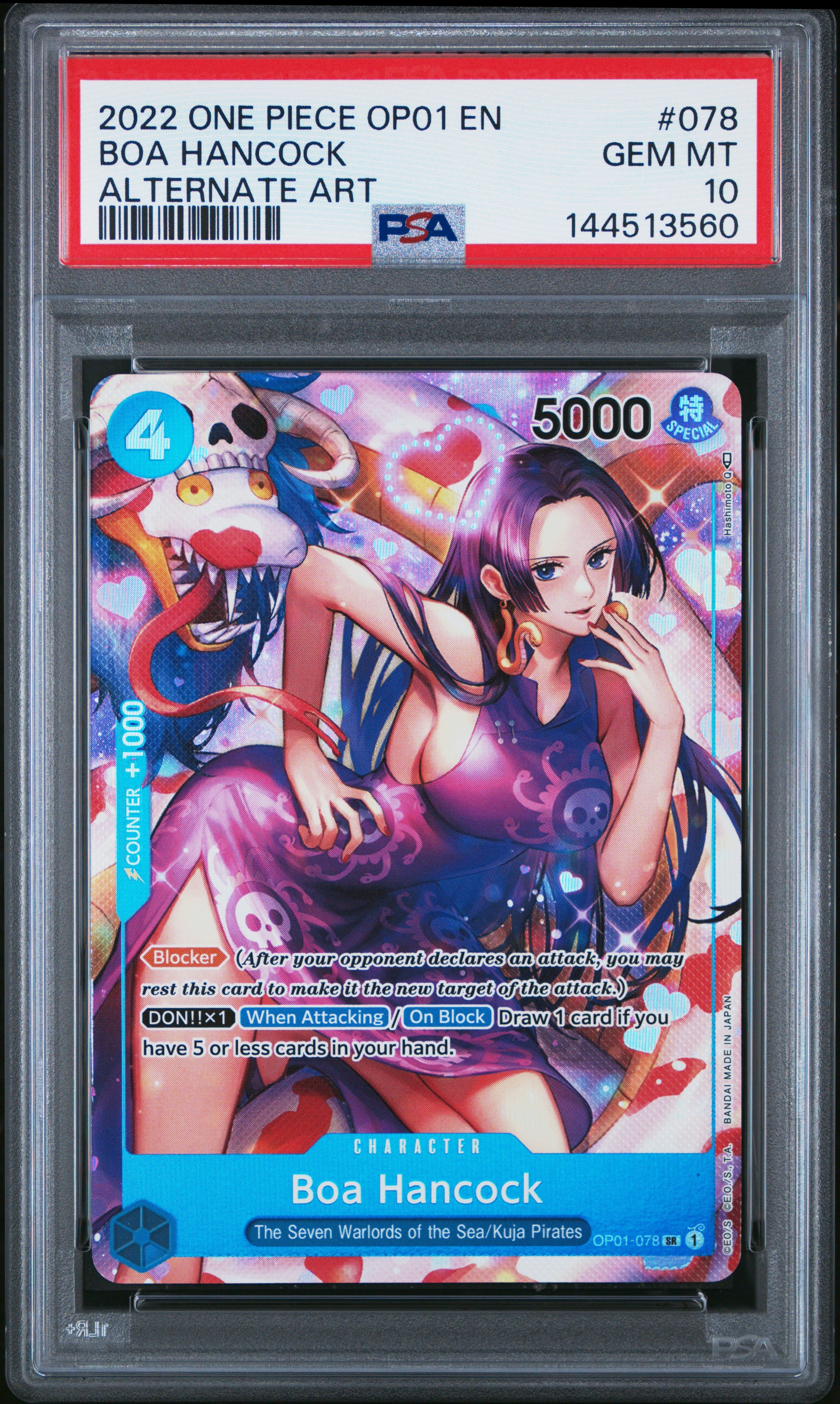 PSA 10 Boa Hancock OP01-078 [Romance Dawn]