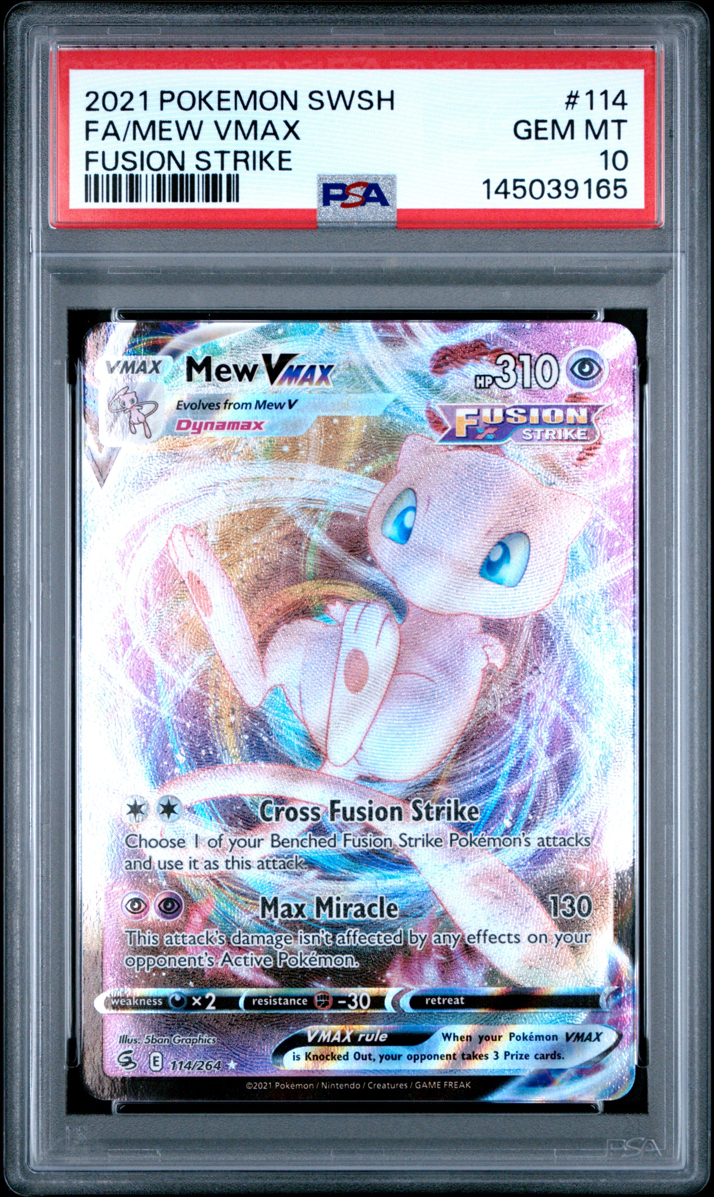 PSA 10 Mew VMAX #114 [Fusion Strike]